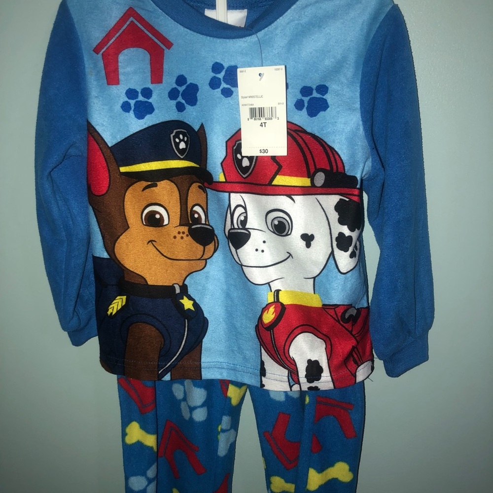 Toddler pajamas (paw patrol themed)